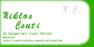 miklos csuti business card