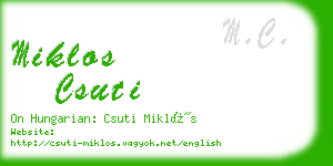 miklos csuti business card